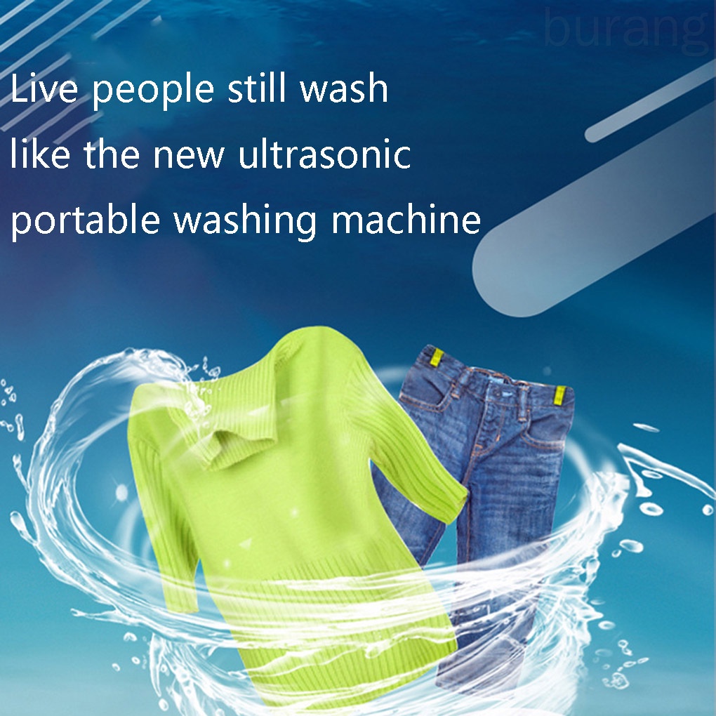 3 in 1 Mini Washing Machine Portable Personal Rotating Turbine Washer Convenient Travel Home Business Trip burang