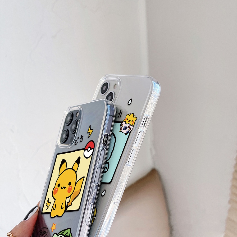 Ốp Điện Thoại Tpu Mềm Chống Sốc In Hình Pokemon Cho iPhone 11 12 13 pro max XS X XR XSMax 7 8 6 6s plus 5 4 SE 2020