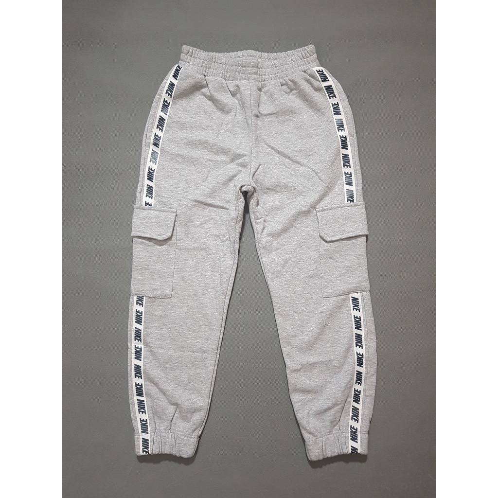 Quần thể thao jogger fom unisex túi hộp chạy chữ thể thao bé trai và gái