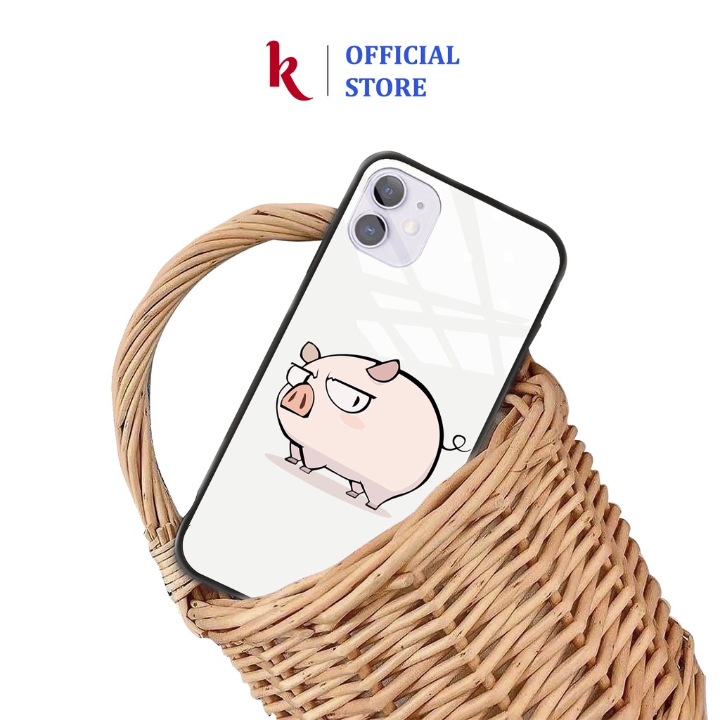 Ốp lưng iphone kính heo hờn dỗi case 14plus 14 pro max 13 12 promax 11 mini 6 6s 7 8 plus x xr xs Se
