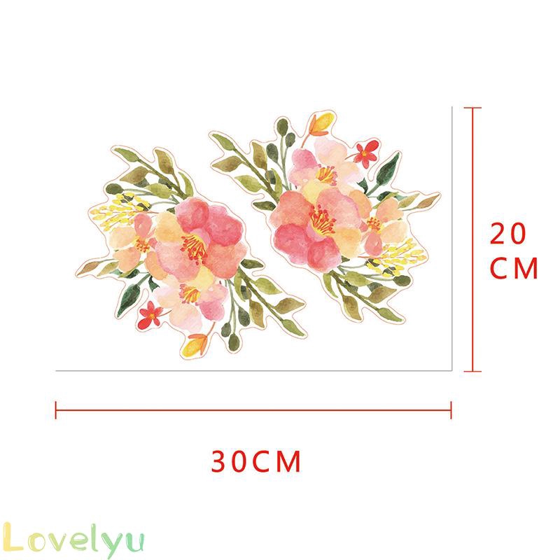 Sticker dán tường trang trí bằng PVC họa tiết hoa xinh xắn 20x30cm
