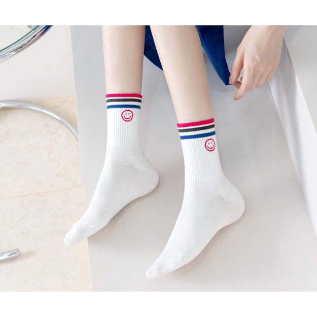 Vớ Tất cao cổ mặt cười hồng Nam Nữ siêu dễ thương và xinh xắn