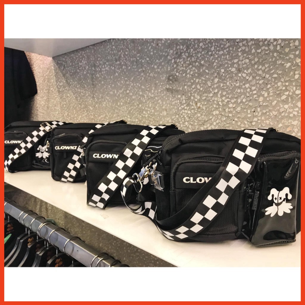Túi đeo chéo ClownZ v4 thời trang nam nữ đi chơi đi du lich đen giá rẻ