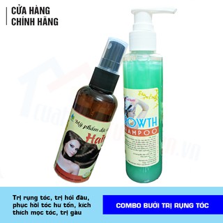 [GIA TRUYỀN] Combo Trị Rụng Tóc Kích Thích Mọc Tóc Từ Vỏ Bưởi