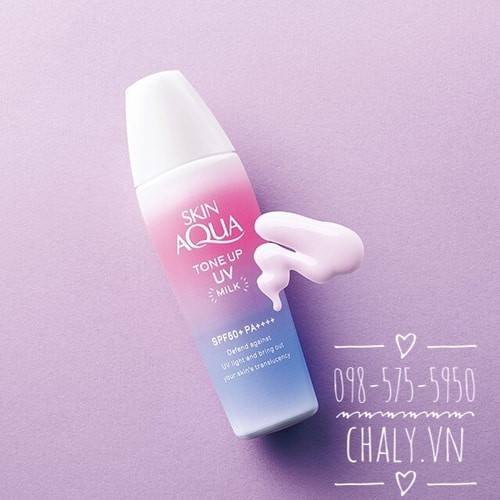 Sữa chống nắng nâng tone Skin Aqua Tone Up UV Milk Nhật. Mẫu mới. Kiềm dầu, nâng tone, che phủ. Hàng Nhật nội địa