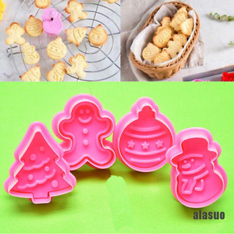 Bộ 4 Khuôn Cắt Bánh Quy Chủ Đề Giáng Sinh