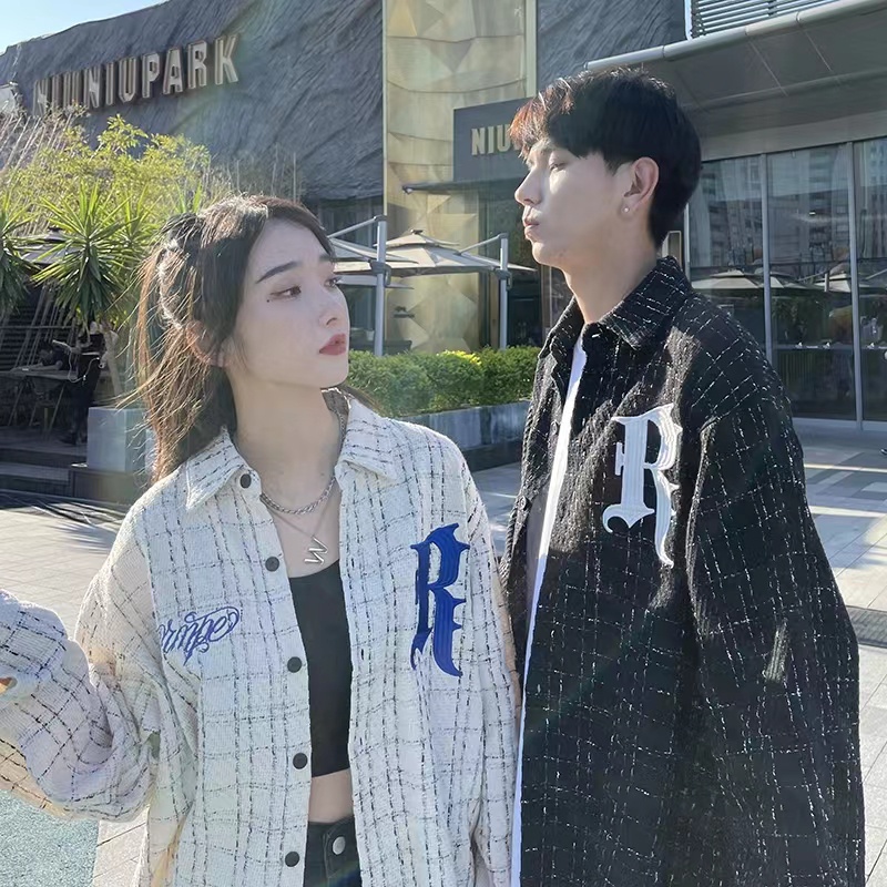 áo sơ mi nam thời trang áo sơ ữ fom rộng cht đũi ca cấp áo đôi nam nữ phong cách Hàn Quốc áo sơ mi nữ unisex áo sơ mi form rộng bông áo khoác sơ mi