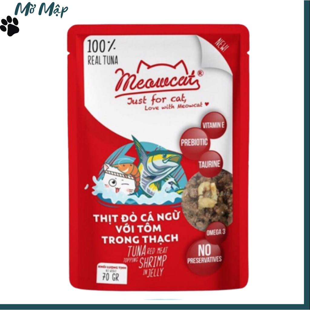 Pate Cho Mèo - PATE MEOWCAT GÓI 70G - Pate Dinh Dưỡng Từ 100% Thịt Tươi - Xuất Xứ Việt Nam – MỜ MẬP PETSHOP