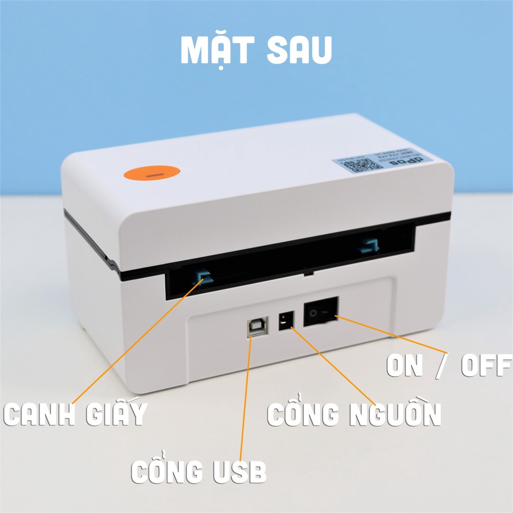 Máy in dPos DL02 &amp; RP421 - in đơn hàng A6 TMĐT, tem vận chuyển, nhãn Minicode, tem phụ hàng hóa sử dụng cho Win và Mac