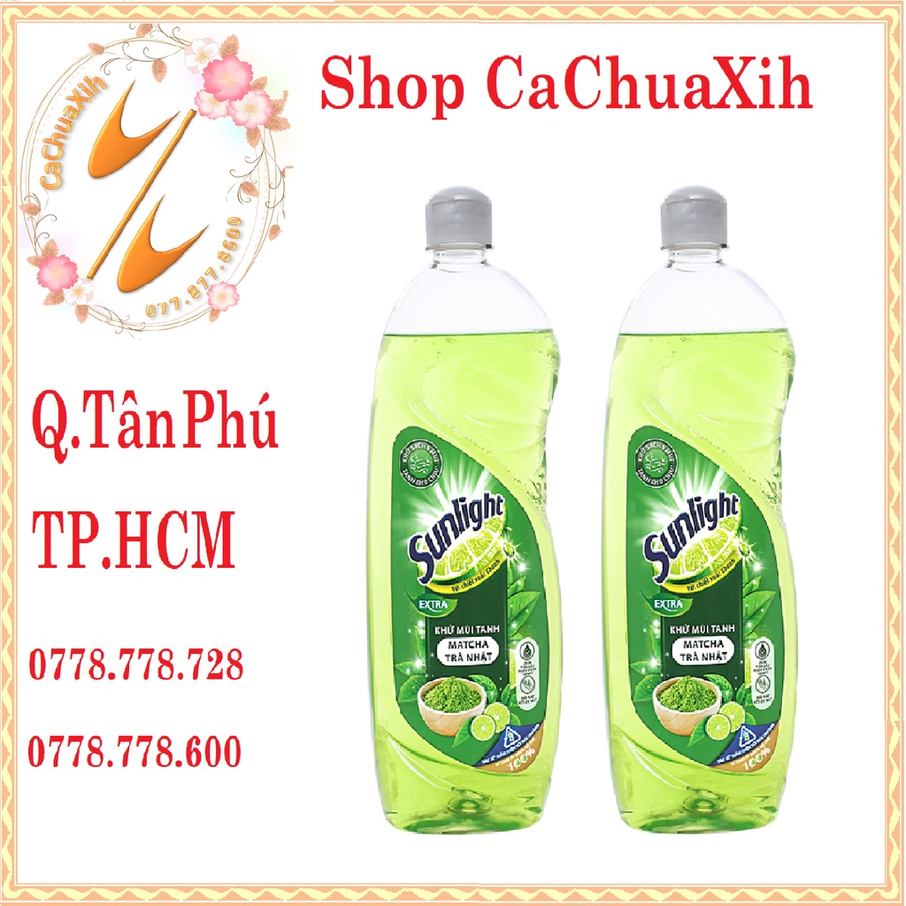 Nước rửa chén Sunlight Extra trà xanh mactcha 725ml