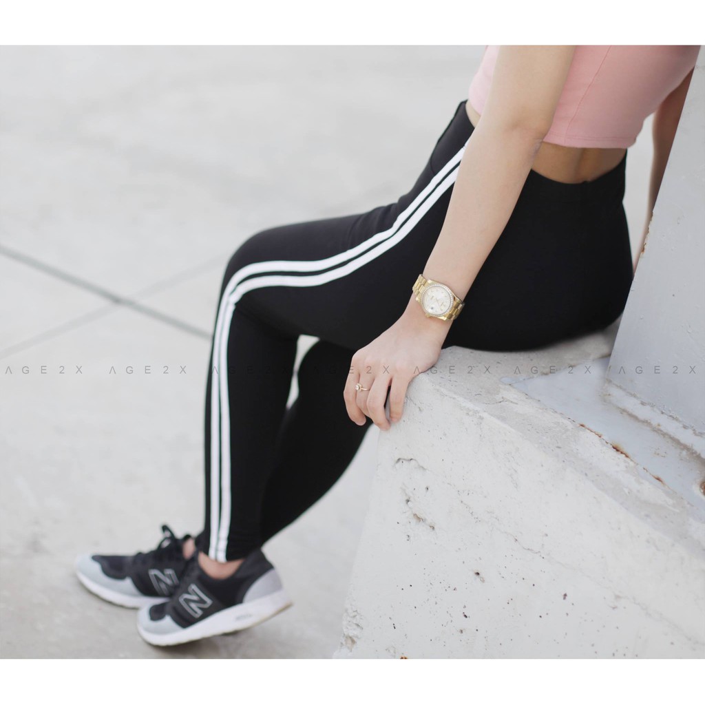 Quần Legging sọc thể thao