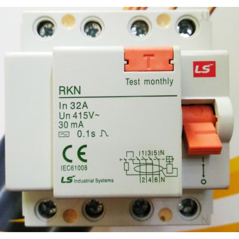 CB TÉP CHỐNG RÒ ĐIỆN RKN 3P+N 25A - 32A LS
