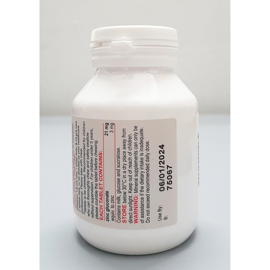 Viên Kẹo Uống Bổ Sung Kẽm Cho Trẻ Bio Island ZinC chai 120 Viên Của Úc