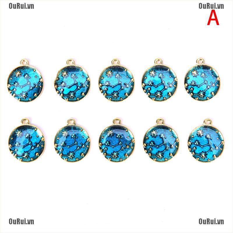 {FCC}CHARMS Set 10 Mặt Dây Chuyền Hình Vũ Trụ Độc Đáo{OuRui.vn}