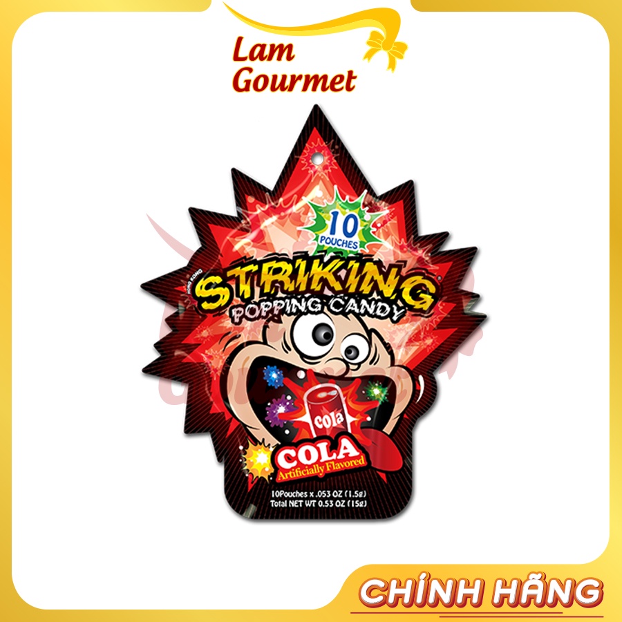 Combo 5 Gói Kẹo Nổ Trái Cây Striking Popping Candy Hong Kong Ngẫu Nhiên 15g - Lam Gourmet