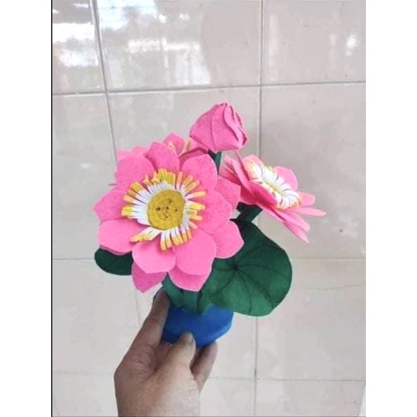 Khóm hoa/ bụi  hoa/ cây hoa chất liệu nỉ mầm non
