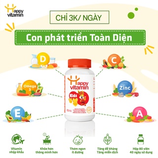 Kẹo dẻo bổ sung dưỡng chất Happy Vitamin Kids. Hàng chính hãng