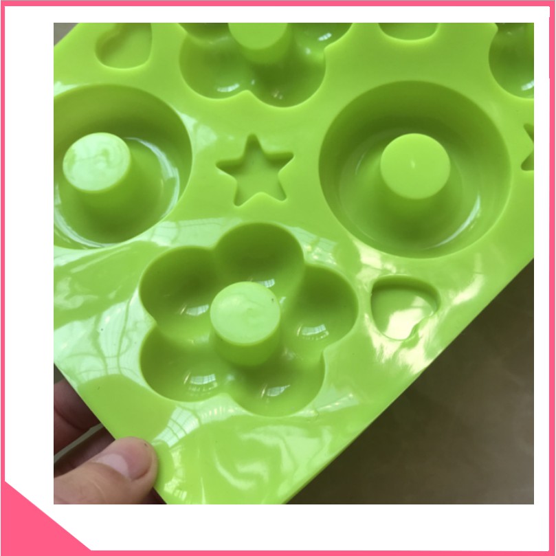 Khuôn silicon làm rau câu hình bánh donut