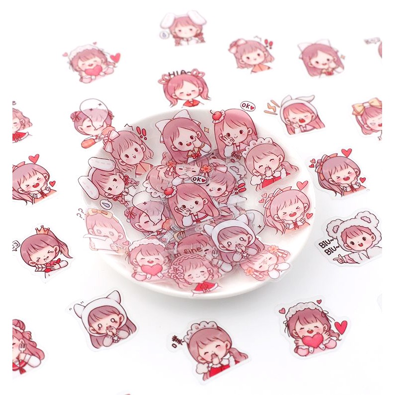 Bộ 40 sticker Telado dễ Thương E101