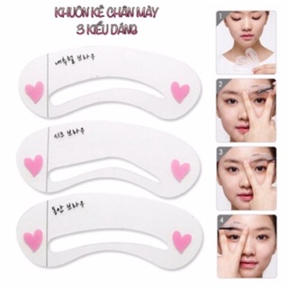 Combo 02 Bộ Khuôn Kẻ Chân Mày 3 Dáng