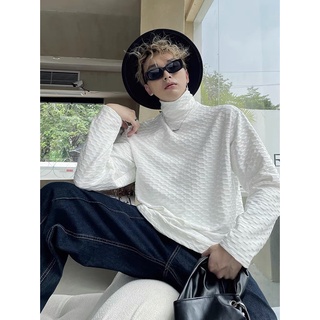 Áo thun Cổ Lọ tay dài Squares Pattern Royalty