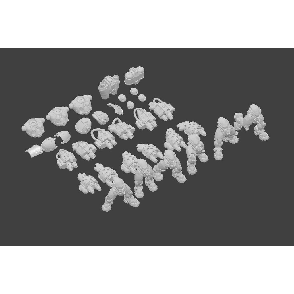 File in 3D Starcraft 2 Marauders & Firebats Wargaming Minis