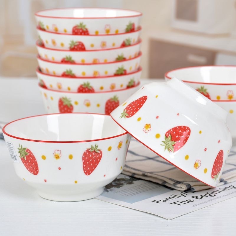 Bát Ăn Cơm Hoạ Tiết Quả Dâu Dễ Thương Cho Bé