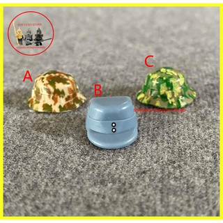 Phụ kiện lego combo 3 mũ quân sự cho minifigure lính quân đội