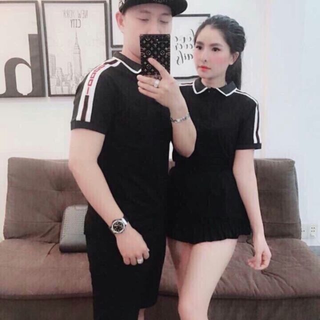 Áo cặp SMLXL màu đen_msC1( giá bán lẻ 1 cái)
