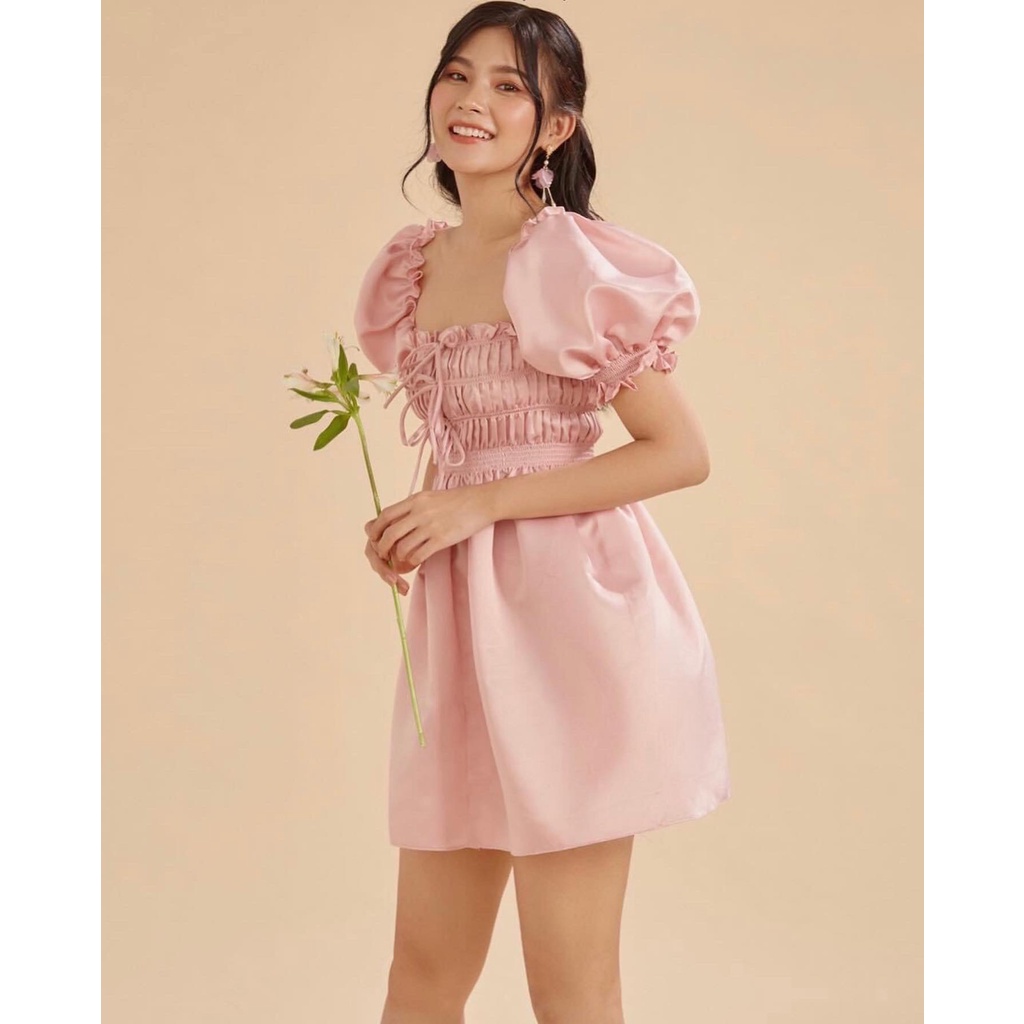 Đầm bo thun nơ tiểu thư Sumery ZUKY