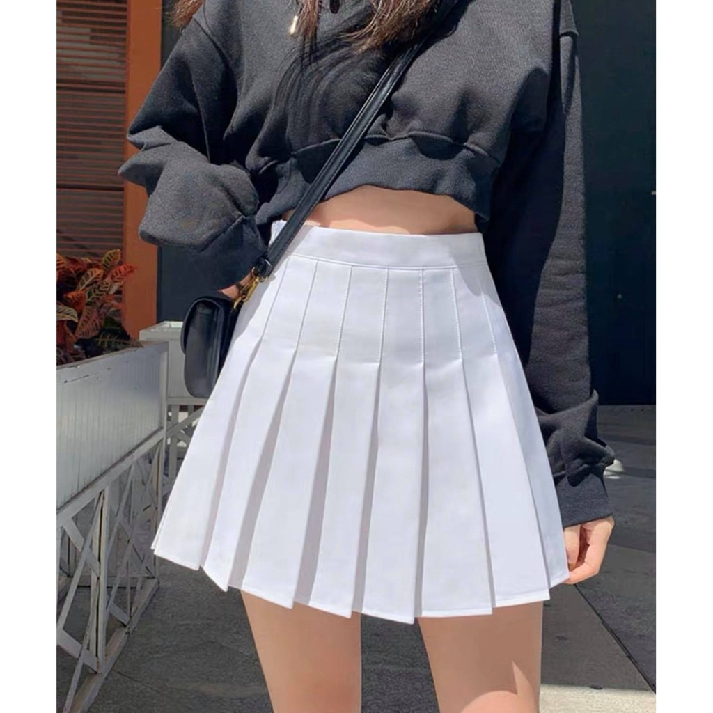 Chân váy xoè xếp ly tennis skirt  - chân váy ngắn xếp li xòe tennis skirt màu trắng, màu đen, màu nâu .