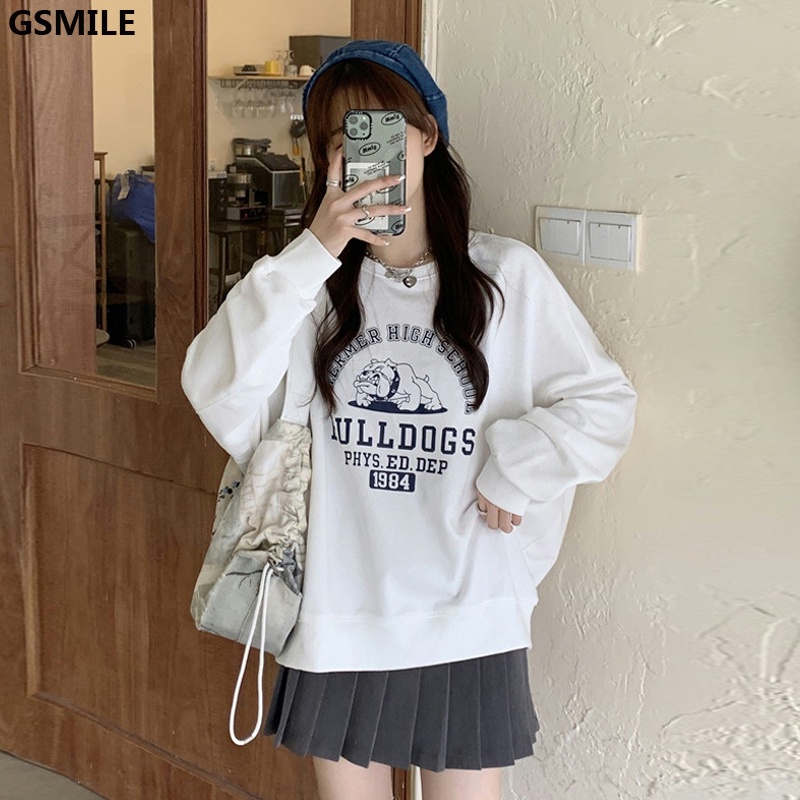 Áo Sweater Mỏng In Hình Dễ Thương Mùa Thu Hàn Quốc