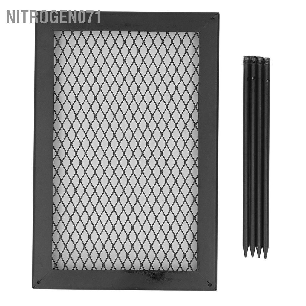 Nitrogen071 Bàn nướng ngoài trời sắt lưới hình tứ giác Đĩa gấp để cắm trại dã ngoại Lưu trữ đồ nấu ăn