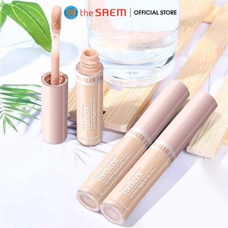 Kem Che Khuyết Điểm Có Chống Nắng Hàn Quốc The Saem Cover Perfection Tip Concealer SPF28 PA++ 6.5g