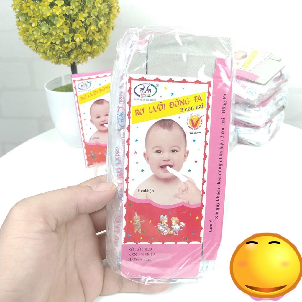 Set 50 chiếc tưa lưỡi, rơ lưỡi vải xỏ ngón Đông Fa vệ sinh khoang miệng cho bé