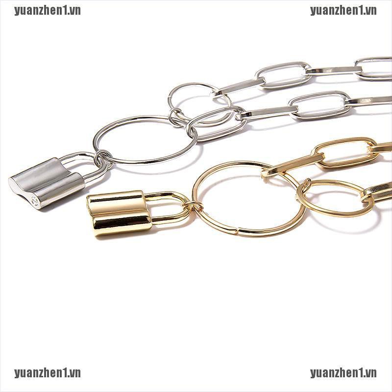 [YUANZHEN1] Thắt Lưng Xích Khóa Kim Loại Goth Phong Cách Punk Cho Nữ