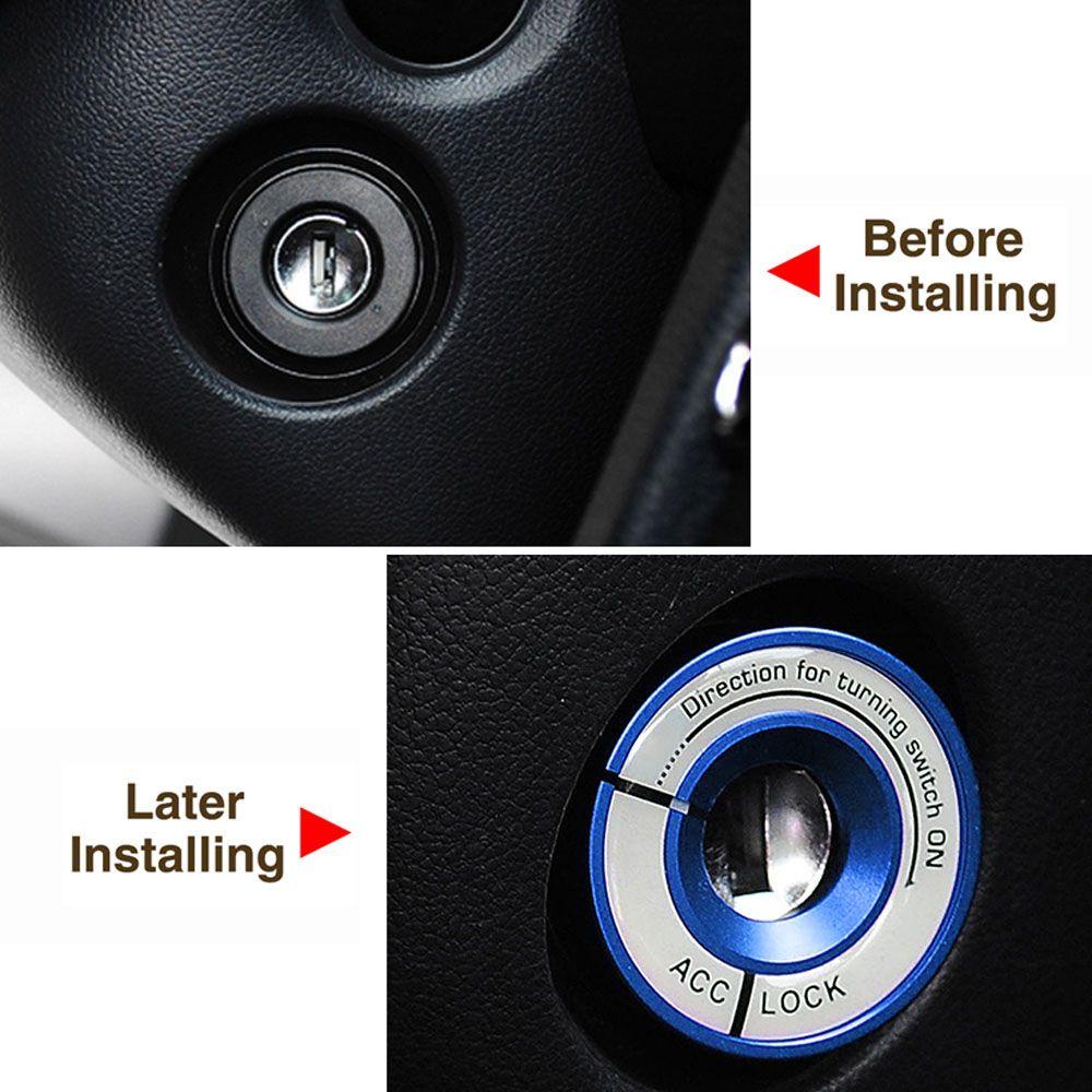 Miếng Dán Lỗ Chìa Khóa Xe Hơi Bằng Hợp Kim Nhôm Màu Dạ Quang Trang Trí Nội Thất