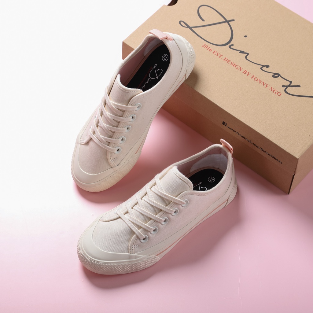 Giày Sneaker Vải Nữ DINCOX GC20 Sành Điệu White
