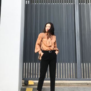 [Ảnh thật 100%]Quần Baggy nữ đai vuông