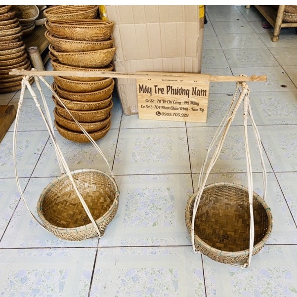 Quang gánh trang trí tết giá rẻ bộ quang 70 thúng 30