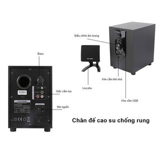 Loa Vi Tính Gía Rẻ MICROLAB M-108/2.1 Hàng Chính Hãng