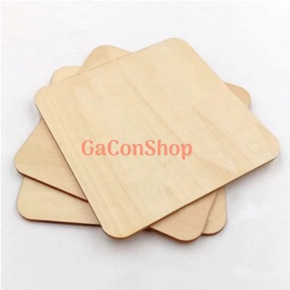 100 MIẾNG GỖ VUÔNG - ĐƯỜNG KÍNH 5cm, 5.5cm; 6cm, 7cm, 8cm, ....