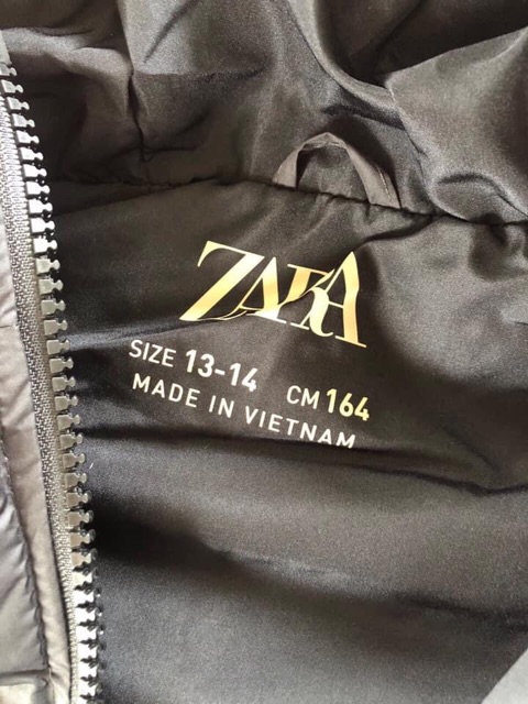 HẾT HÀNG Áo gile phao Zara VNXK màu đen