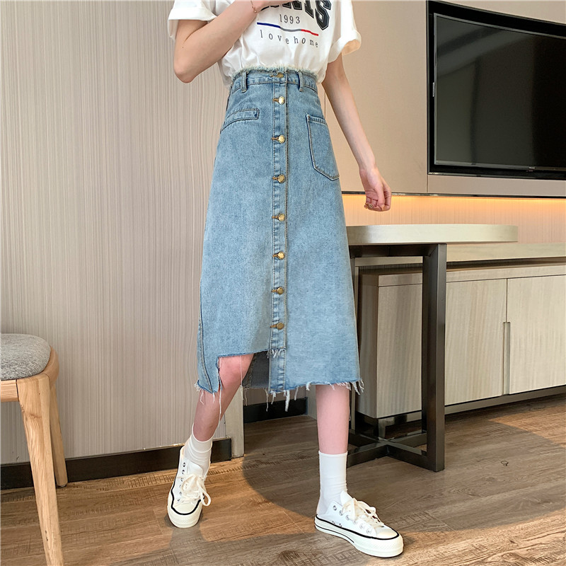 chân váy jean Lưng Cao Phong Cách Hàn Quốc | BigBuy360 - bigbuy360.vn