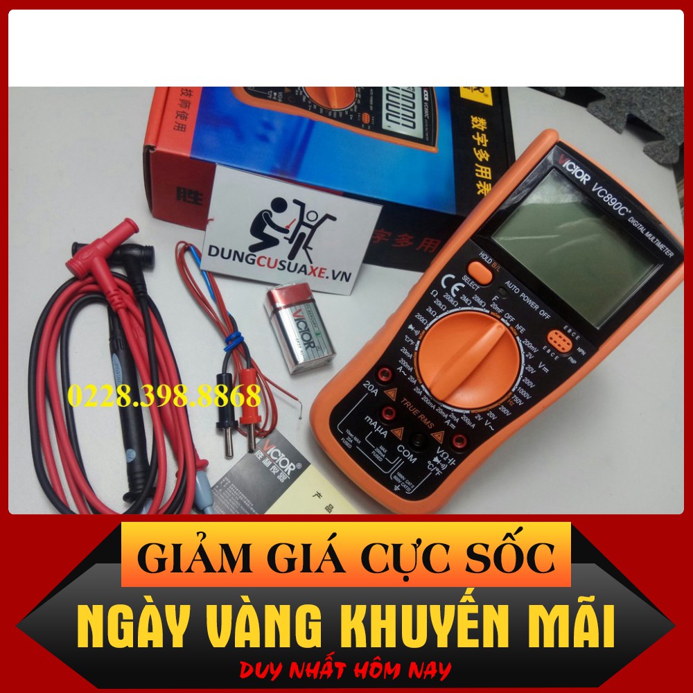 Đồng hồ vạn năng điện tử hiển thị số VICTOR VC890C +