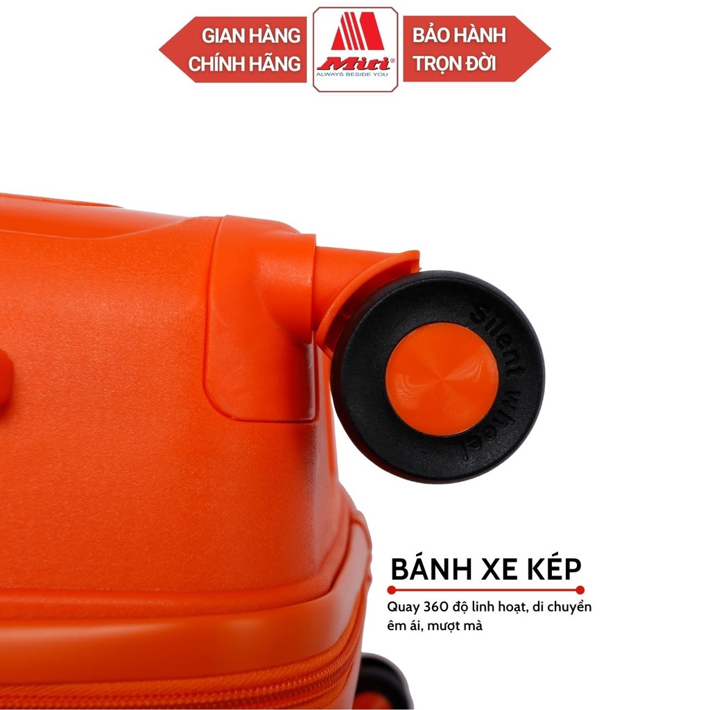 Vali Du Lịch Nhựa MITI VL513044 Vali Kéo Thiết Kế Sang Trọng Chất Liệu Nhựa Cao Cấp Bền Bỉ Bảo Hành Trọn Đời Size 20/24