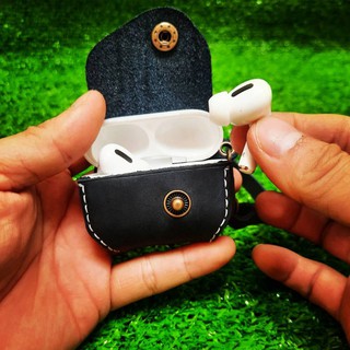 BAO DA AIRPODS PRO, NÚT BÓP, CÓ DÂY (DA THẬT)