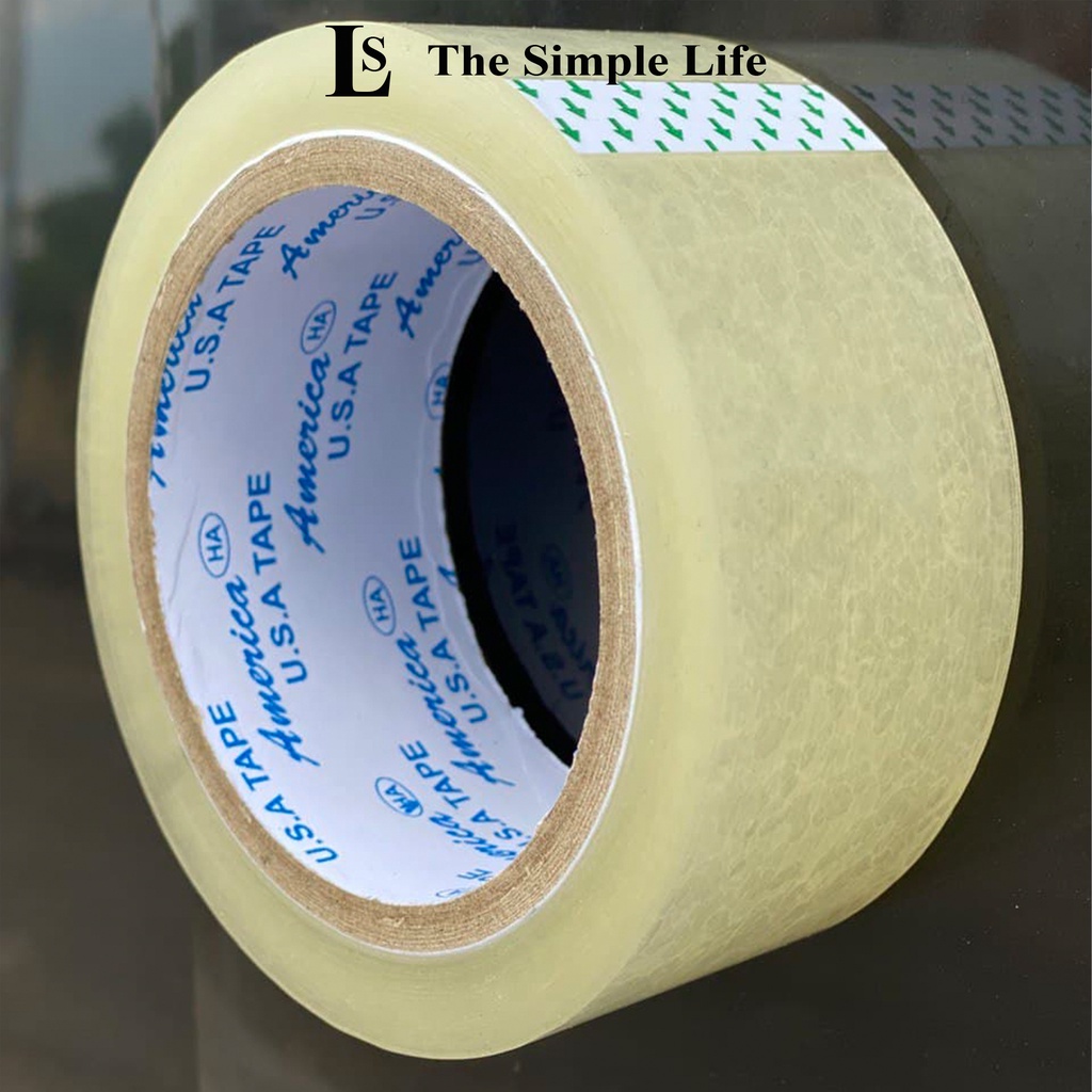 Băng keo trong, băng keo đục 100 Yard (thuộc cây 1 kg), băng dính đóng gói hàng hóa lõi mỏng, bám dính chắc chắn cao cấp