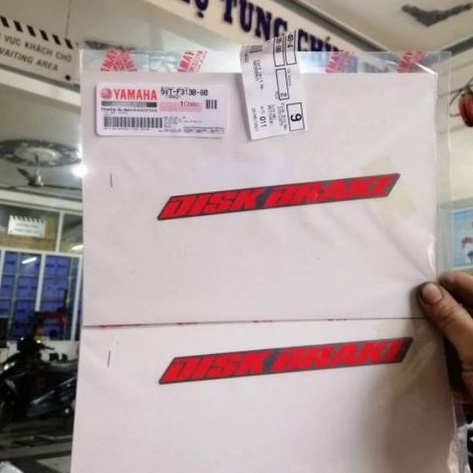 tem dán phuộc trước chữ đỏ cho xe Jupiter zin yamaha