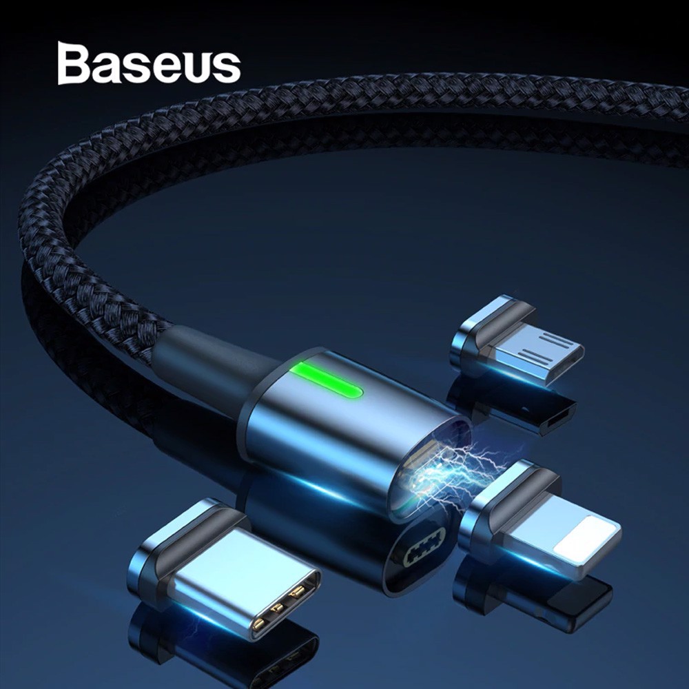 Dây cáp sạc nhanh nam châm Micro USB hiệu Baseus Zinc Magnetic Cable Gen 2 (sạc 3A, chuẩn PD 3.0) - Hàng chính hãng